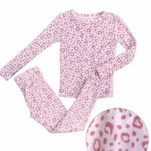 Cat & Jack Pink Leopard Print Kids Pajama Set